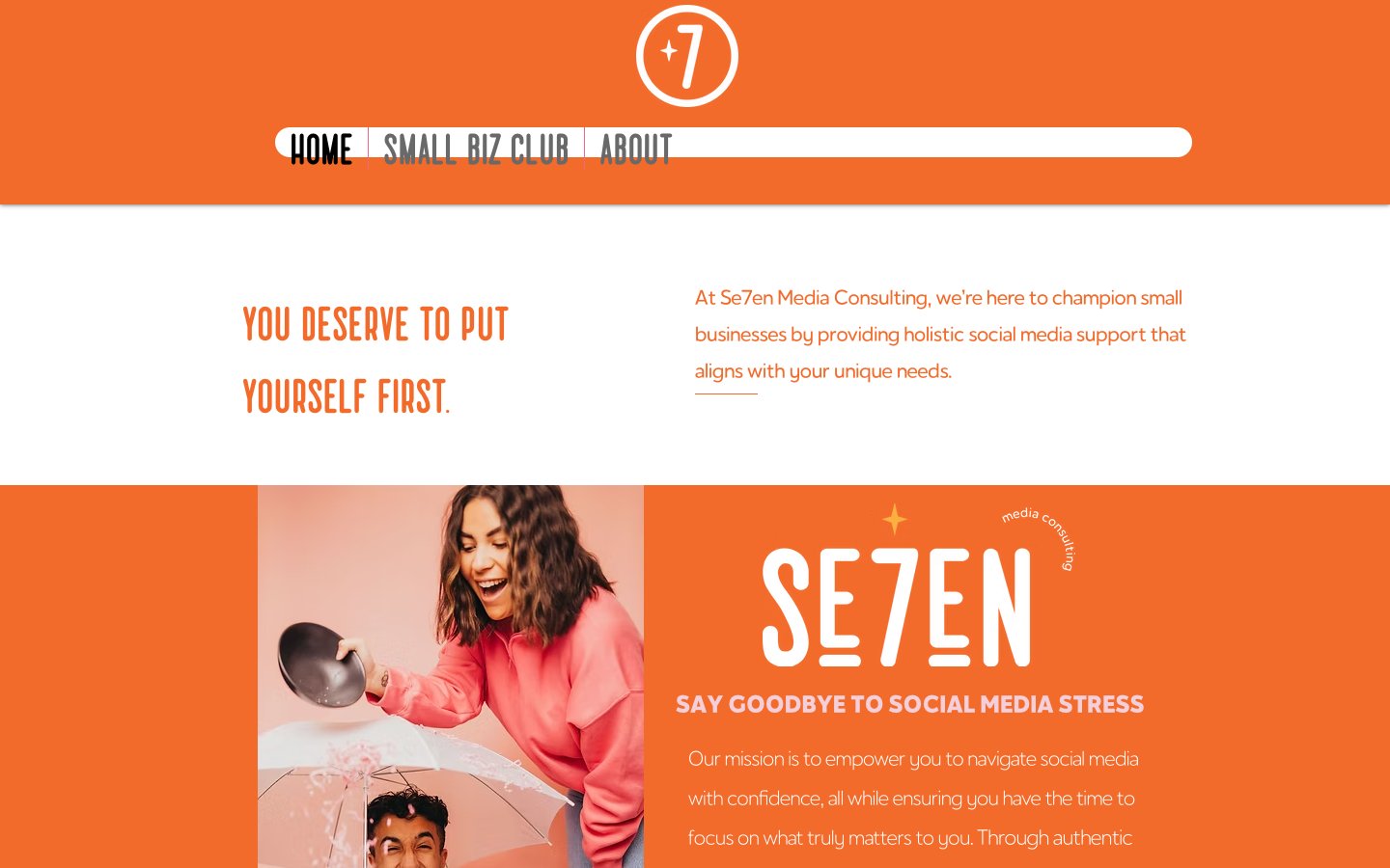 Se7en Media Consulting website before the rebuild (archived July 2024)