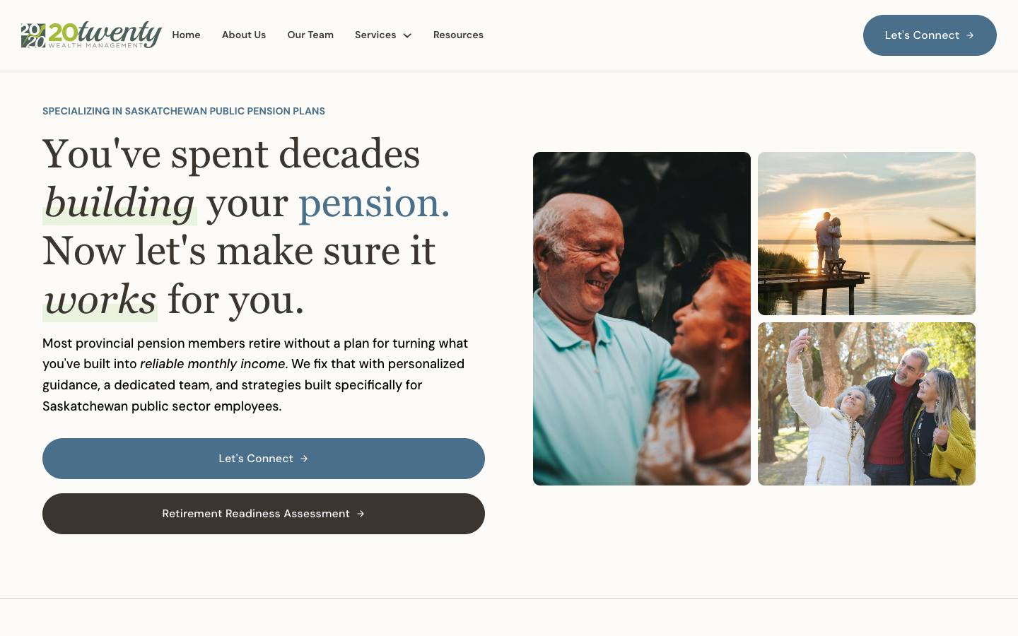 20Twenty Wealth homepage