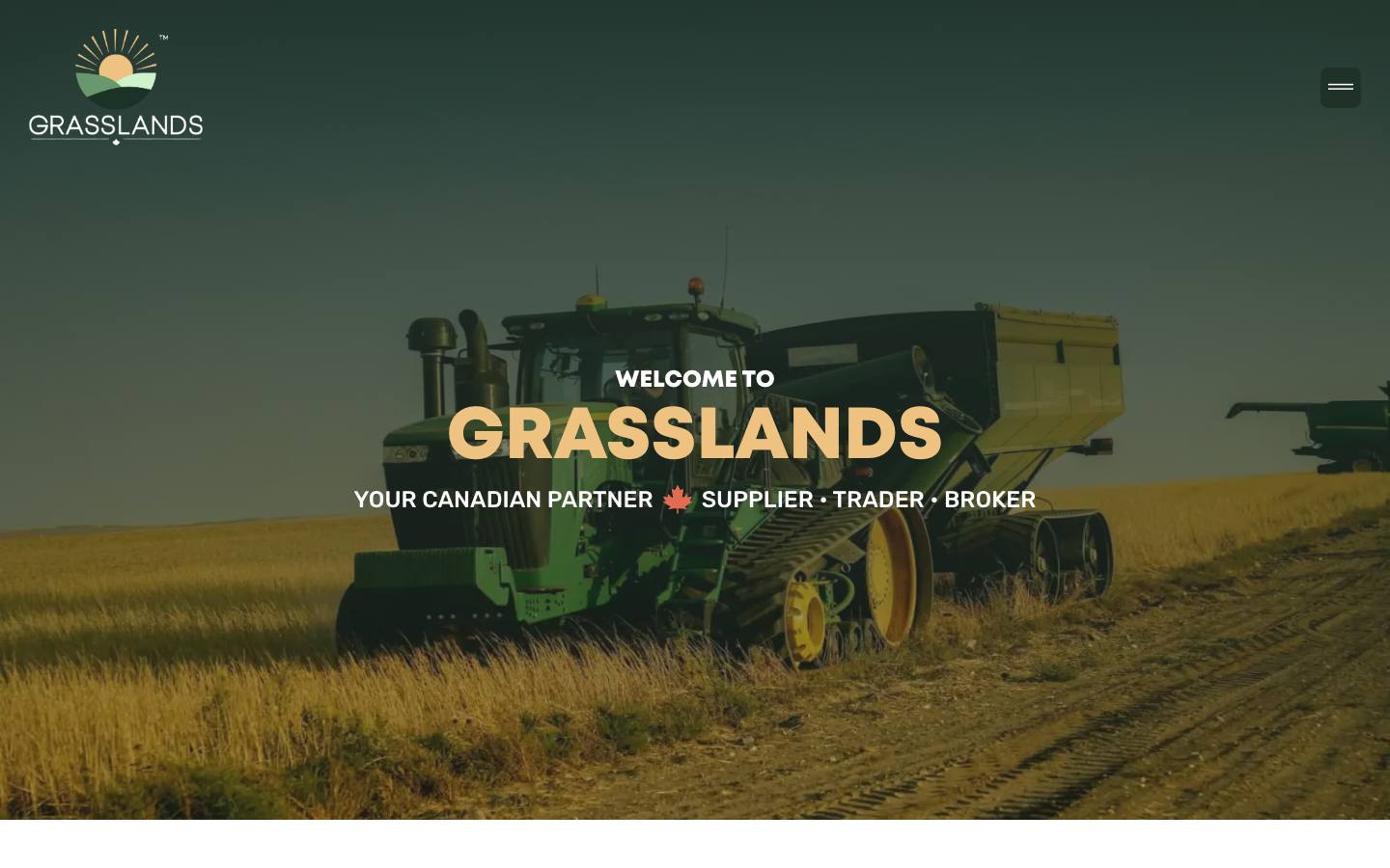 Grasslands Trading homepage