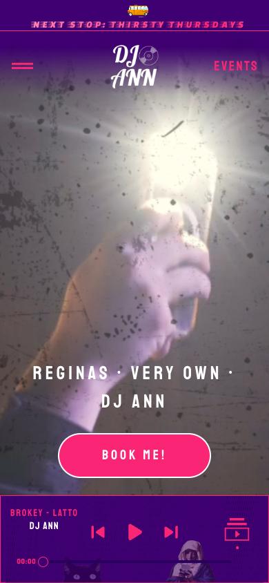 DJ Ann on a phone
