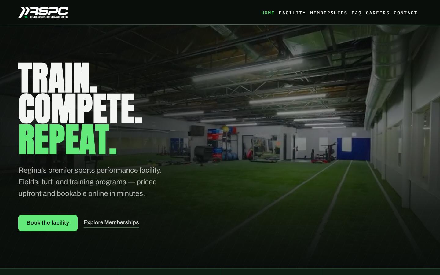 Regina Sports Performance Centre website